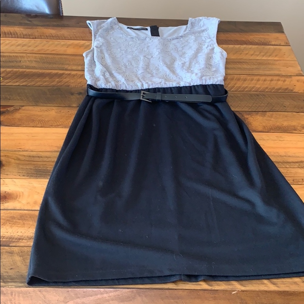 Maurices Black and Grey Lace Dress L